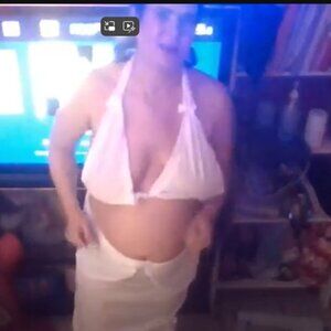 Trees Naturals Swimsuit Two Piece Top and Skirt White